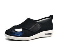 XAOLPLH Chaussures diabétiques pour hommes Pantoufles pour personnes âgées Très Large Chaussons pour l'œdème et les pieds enflés Antidérapant avec 3 paires de semelles amovibles,41