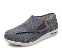 XAOLPLH Chaussures diabétiques pour hommes Pantoufles pour personnes âgées Très Large Chaussons pour l'œdème et les pieds enflés Antidérapant avec 3 paires de semelles amovibles,40.5