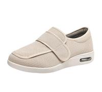 XAOLPLH Chaussures diabétiques pour hommes Pantoufles pour personnes âgées Très Large Chaussons pour l'œdème et les pieds enflés Antidérapant avec 3 paires de semelles amovibles,38EU