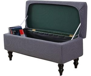 XAOLPLH Housse de Pouf en Velours Extensible pour Banc de Rangement Pliable, Housse de Pouf, Repose-Pieds, Housse de Protection pour Repose-Pieds, avec élastique en Bas