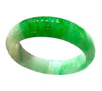 XAoSCd Bracelet Jonc En Jade De Birmanie Pour Femme - Bracelet En Jadéite Vert Soleil - Bijoux En Haricots Gluants Avec Certificat - Coffret Cadeau Pour La Fête Des Mères (62 Mm)