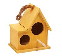 XAoSCd Cage À Oiseaux en Bois, Nid D'Oiseau Portable, Maison D'Oiseau Suspendue en Plein Air, Mode Créative, Maison, Jardin, Patio, Porte-Oiseaux, Nouveau Design,A