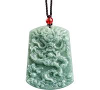 XAoSCd Collier Avec Pendentif En Jade Pour Homme Et Femme - Collier En Pierre Précieuse De Jadite De Glace Véritable De Qualité A Avec Certificat (Dragon)