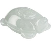 XAoSCd Collier Avec Pendentif En Jade Pour Homme Et Femme - Collier En Pierre Précieuse De Jadite De Glace Véritable De Qualité A Avec Certificat (Tortue)