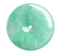 XAoSCd Collier Pendentif Cercle Éternel En Jade Vert Vif, Boucle De Sécurité En Jadéite De Birmanie Pour La Paix Intérieure (Boucle De Sécurité Vert Vif Boucle De Sécurité Vert Vif)