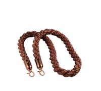 XAoSCd Corde De Colonne, Corde De Chanvre Tressée/Torsadée en Bronze, Corde De Colonne De Contrôle des Foules, pour Séparateurs De File D'Attente, Corde De Barrière De File D'-Bronze-2.1m/7ft/84in