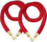 XAoSCd Corde De Colonne, Corde De Poteau en Velours, Corde De Contrôle des Foules, Corde en Velours Rouge pour Séparateur De File D'Attente, Barrière De Sécurité en Corde, Bar-3.3ft/100cm