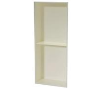 XAoSCd Étagère de salle de bain en acier inoxydable avec design creux, étagère de rangement intégrée pour chambre à coucher, bureau, cuisine, shampoing/articles de toilette, blanc crème, 28 x 70 x