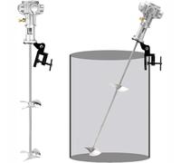 XAoSCd Mélangeur De Peinture, Mélangeur Électrique À Réservoir De 55 Gallons, Agitateur Pneumatique 3/4 CV, Vitesse Réglable De 50 À 1 200 TR/Min.,
