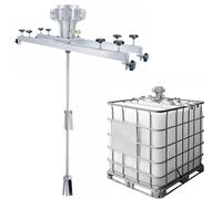 XAoSCd Mélangeur De Peinture Pneumatique Réglable, Agitateur À Air IBC De 250 Gallons avec Pale D'Agitation De 250 Mm De Diamètre, Agitateur À Hélice Pliable De 1 Tonne/1 000 L,