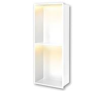 XAoSCd Niche de douche en acier inoxydable, étagères de rangement étanches pour le mur de la salle de bain, niche de douche encastrée pour salon, cuisine, chambre à coucher, salle de bain, blanc-70 x
