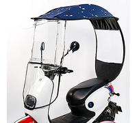 XAoSCd Parapluie De Scooter, Parapluie De Scooter De Mobilité Pare-Soleil Housse De Pluie Étanche, Lunette Transparente HD Couvercle De Drainage De Parasol Électrique Universel Po,