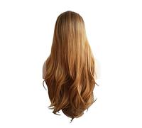 XAoSCd Perruque Cheveux Ondulés Perruque Synthétique Longue Bleue Perruques De Cosplay pour Femmes Colorées Rouge Rose Blond Violet Marron Vert Noir Bordeaux Gris Perruques pour Femmes (H 28 Pouces)