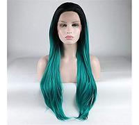 XAoSCd Perruques Avant Perruques Synthétiques Perruque Synthétique Longue Droite Bourgogne pour Femmes Et Perruque De Fête De Cosplay Moyenne À Délié Naturel pour Femmes, 26 Pouces (22 Pouces)