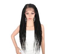 XAoSCd Perruques Avant Synthétiques 13X6 Perruque Tressée Perruque Tressée Femmes Noires 613 Blonde Perruque Avant Synthétique Perruque De Bébé, B, 18 Pouces (18 Pouces | A)