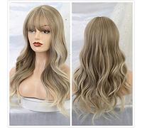 XAoSCd Perruques Frontales Perruque Synthétique Partie Latérale Ombre Noir Brun Clair Longue Perruque De Cheveux Raides Dames Perruque Synthétique Cosplay Party Perruque Résistante À La Chaleur,B (G)