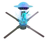 XAoSCd Projecteur D'Images De Logo 3D Fixé Au Mur, 576 Perles LED, Angle De Réglage Et Luminosité, Machine De Publicité Holographique, pour Magasin, Bar, Affichage Publicit,