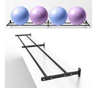 XAoSCd Support Mural pour Ballon De Yoga, Support Extra-Long À Largeur Réglable, Rangement pour Équipement De Gymnastique pour Ballon De Fitness/Ballon Médicinal, L-245 Cm (96,L-245cm(96 1/2