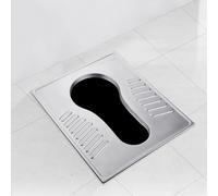 XAoSCd Toilettes À La Turque en Acier Inoxydable À Gros Alésage, Rénovation De Toilettes Rurales, Transformation De Toilettes Sèches, Utilisation Domestique sans Chasse d'eau,