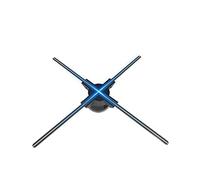 XAoSCd Ventilateur Holographique 3D, Ventilateur Holographique 3D, Projecteur Publicitaire 3D, Panneau LED WiFi, Lampe Holographique, Affichage Publicitaire À Distance, Sup,B-T45 Set
