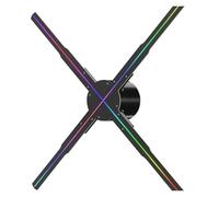 XAoSCd Ventilateur Holographique 3D, Ventilateur Holographique 50 Cm, Machine De Publicité 3D, 576 LED, Panneau Néon Intelligent, Lecteur HD, Prise en Charge De l'image VI,1-45cm HD Edition