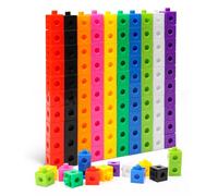 Xaosin 100PCS Cubes Mathématiques Empilables, Jeu Éducatif Montessori pour Enfants 3+ Ans, Blocs de Construction Numberblocks, Activités de Calcul et Apprentissage Compter, Cadeau Garçons/Filles