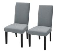 xapuo Housses de Chaise Imperméables, Hautes Élastiques Enveloppantes pour Cuisine, Restaurant & Banquet à la Maison(Light Gray,2pcs)