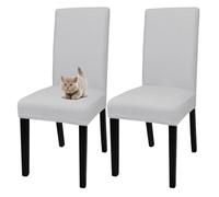 xapuo Housses Élastiques Extensibles pour Chaises De Salle À Manger - Amovibles Et Lavables en Machine pour Banquet Maison, Cuisine(Gray,2pcs)