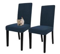 xapuo Housses Élastiques Extensibles pour Chaises De Salle À Manger - Amovibles Et Lavables en Machine pour Banquet Maison, Cuisine(Royal Blue,2pcs)