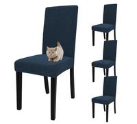 xapuo Housses Élastiques Extensibles pour Chaises De Salle À Manger - Amovibles Et Lavables en Machine pour Banquet Maison, Cuisine(Royal Blue,4pcs)