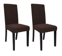 xapuo Housses Extensibles De Chaise Salle À Manger, Protections Amovibles Et Lavables pour Maison, Hôtel, Mariage & Événements(Brown,2pcs)