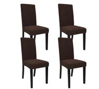 xapuo Housses Extensibles De Chaise Salle À Manger, Protections Amovibles Et Lavables pour Maison, Hôtel, Mariage & Événements(Brown,4pcs)
