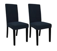 xapuo Housses Extensibles De Chaise Salle À Manger, Protections Amovibles Et Lavables pour Maison, Hôtel, Mariage & Événements(Dark Sapphire Blue,2pcs)