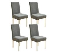 xapuo Stretch Dining Chair Slipcovers, Removable & Machine Washable Made from Elastic Knit Fabric for Home Kitchen, Hotel, and Restaurant Use(Gray,4PCS)