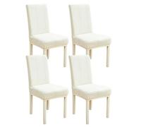 xapuo Stretch Dining Chair Slipcovers, Removable & Machine Washable Made from Elastic Knit Fabric for Home Kitchen, Hotel, and Restaurant Use(White,4PCS)