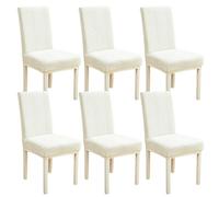 xapuo Stretch Dining Chair Slipcovers, Removable & Machine Washable Made from Elastic Knit Fabric for Home Kitchen, Hotel, and Restaurant Use(White,6PCS)
