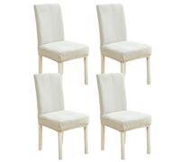 xapuo Stretch Dining Chair Slipcovers, Removable & Machine Washable Made from Elastic Knit Fabric for Home Kitchen, Hotel, and Restaurant Use(Silver,4PCS)