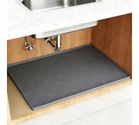 xapuo Tapis Silicone Étanche pour sous Évier, Protège Meuble De Cuisine, Bac Multi-Usage pour Nourriture Animaux, Bottes, Salle Bain(Dark Gray,19-19in)