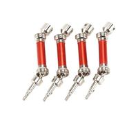 XAQRYQO Arbre de Transmission RC pour Arrma pour Infraction 4X4 pour Mega pour Vendetta 4X4 3S pour BLX Arbre De Transmission Avant Et Arrière en Métal CVD 1/8 Pièces De Voiture RC(Red)