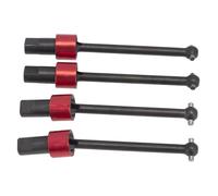 XAQRYQO Arbre de Transmission RC pour Traxxas pour LaTrax pour Teton 1/18 RC Pièces De Mise À Niveau De Voiture 4 Pièces Arbre D'entraînement Avant Et Arrière en Métal Arbre Transmission CVD(Red)