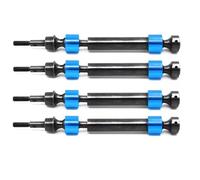 XAQRYQO Arbre de Transmission RC pour Traxxas pour Maxx pour E-Revo pour Summit pour E-MAXX pour T-MAXX 1/10 rc Car Parts Arbre De Transmission CVD Cannelé en Acier Trempé(Blue,4pcs)