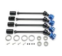 XAQRYQO Arbre de Transmission RC pour Traxxas pour MAXX pour Widemaxx, 4 Pièces, Arbre D'entraînement Étendu en Acier CVD avec Roue Cannelée Hexagonale 1/10 RC, Pièces De Voiture(Blue)