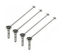 XAQRYQO Arbre de Transmission RC pour Traxxas pour Sledge 1/8 rc Cars Upgrades Parts Accessories 4Pcs Arbre D'entraînement Avant Et Arrière en Métal Arbre De Transmission CVD(Silver)