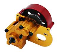 XAQRYQO Boîte de Vitesses Double pour Axial SCX10 I II 1/10 CNC Metal Reverse Transmission Gearbox Gear Box RC Crawler Car Upgrades Parts Accessories