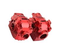 XAQRYQO Boîte de Vitesses Double pour Traxxas pour Slash 4X4 pour VXL pour Rustler pour Stampede pour Hoss 1/10 rc Car Boîtier De Différentiel Avant Arrière en Métal(Red,Front and Red)