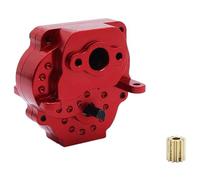 XAQRYQO Boîte de Vitesses Double pour Traxxas TRX4M Pièces De Mise À Niveau Voiture sur Chenilles RC 1/18, Ensemble Boîte Vitesses en Métal, Transmission avec Engrenages Internes(Red)