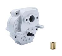 XAQRYQO Boîte de Vitesses Double pour Traxxas TRX4M Pièces De Mise À Niveau Voiture sur Chenilles RC 1/18, Ensemble Boîte Vitesses en Métal, Transmission avec Engrenages Internes(Silver)