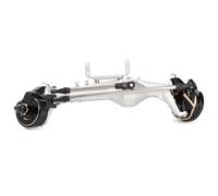 XAQRYQO Essieu de Voiture RC pour Axial pour Capra Pièces De Voiture RC 1/10, Ensemble D'essieux Portail Décalés en Aluminium Usiné, Couvercle Entièrement Assemblé(Silver,Front)