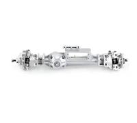 XAQRYQO Essieu de Voiture RC pour Axial RBX10 pour Ryft 1/10 RC Crawler Car Métal Essieu Avant Et Arrière Mise À Niveau Pièces De Rechange Accessoires(Silver,Front Axle)