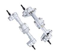 XAQRYQO Essieu de Voiture RC pour FMS FCX24 Pièces De Mise À Niveau Voiture RC 1/24 Accessoires Essieu Portail Avant Et Arrière en Métal avec Engrenage